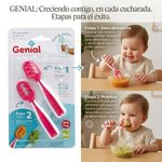 Set de 2 Cucharas de Aprendizaje para Bebé Etapa 1 y 2 con Textura - Presentación Surtida