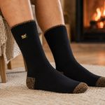 Calcetas Térmicas Reforzadas para Camping Talla 7-12 Hombre Color Negro