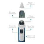 Aspirador Nasal Eléctrico para Bebé con Niveles de Potencia y Filtro Protector Recargable