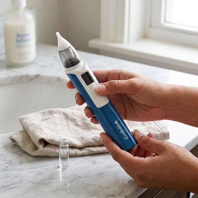 Aspirador Nasal Eléctrico para Bebé con Niveles de Potencia y Filtro Protector Recargable