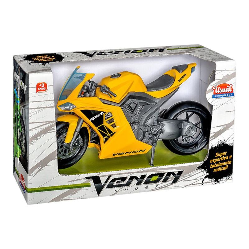 Moto de Juguete Sport Venon 1200 con Suspensión y Llantas de Hule 28 Cm Color Blanco
