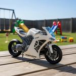 Moto de Juguete Sport Venon 1200 con Suspensión y Llantas de Hule 28 Cm Color Blanco