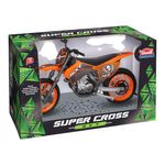 Motocicleta de Juguete Motocross con Suspensión, Llantas de Hule y Partes Cromadas - Presentación Surtida