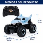 Monster Jam Camión RC Megalodon a Escala 1:24 Color Celeste