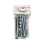 Tornillos Tipo Estufa Galvanizados 1/4 x 3 Plg con Tuerca 10 Unidades