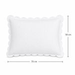 Sobrefunda de Almohada Granite de 50 x 70 Cm en Color Blanco