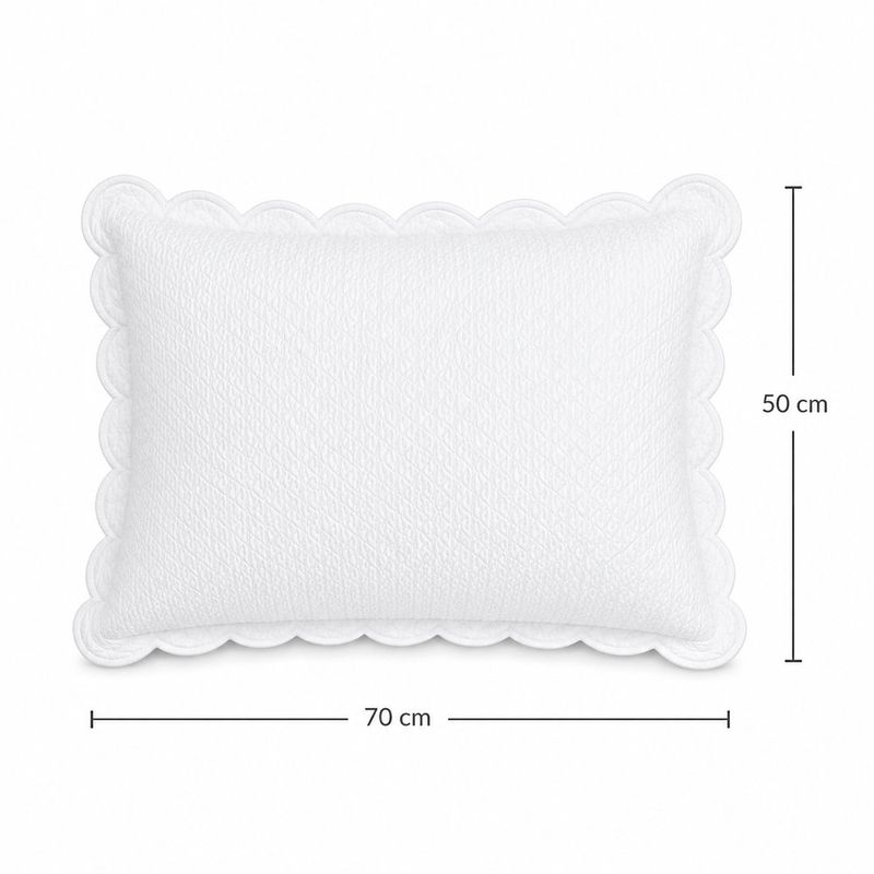 Sobrefunda de Almohada Granite de 50 x 70 Cm en Color Blanco