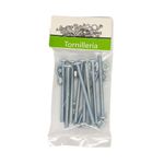 Tornillos Tipo Estufa Galvanizados con Cabeza Redonda 5/32 x 1 Plg y Tuerca 10 Unidades