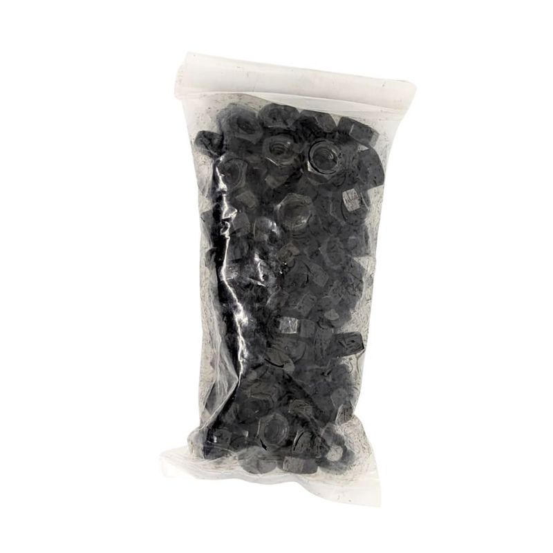 Tuerca Hexagonal de Acero Grado 5 Negro NC 1/4 Plg 20 Hilos Bolsa con 100 Piezas