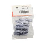 Tarugos Plásticos Tipo Fisher L-8 8 x 40 mm Grises 10 Unidades