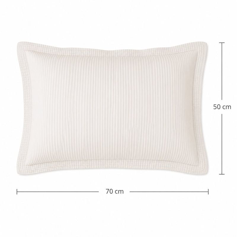 Sobrefunda de Almohada Alicante de 50 x 70 Cm en Color Blanco