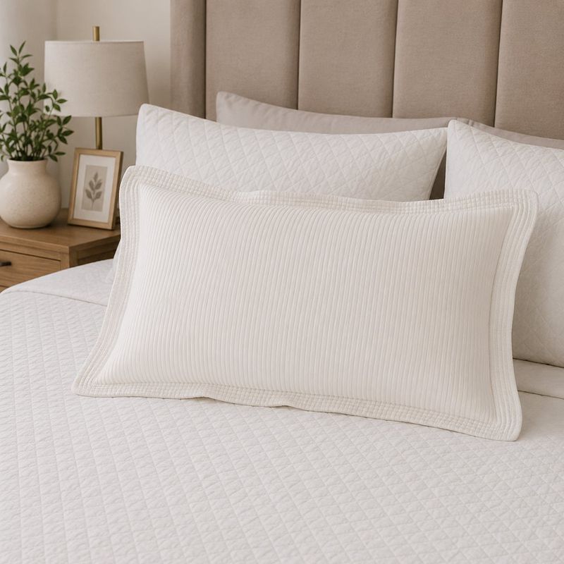 Sobrefunda de Almohada Alicante de 50 x 70 Cm en Color Blanco
