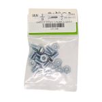Tornillos Tipo Estufa Galvanizados 3/16 x 1/2 Plg con Tuerca 10 Unidades