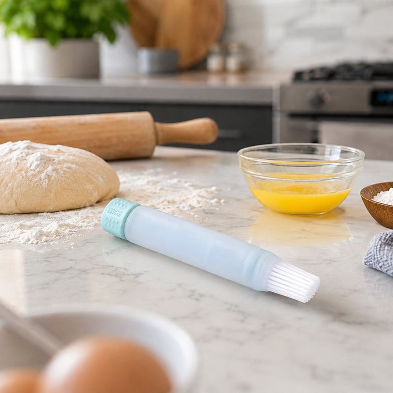 Brocha de Repostería de Silicona con Émbolo Dosificador para Aplicar Mantequilla y Glaseado