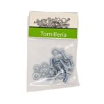 Tornillos Tipo Estufa Galvanizados 3/16 x 1/2 Plg con Tuerca 10 Unidades