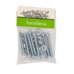 Tornillos Tipo Estufa Galvanizados con Cabeza Redonda de 3/16 x 1 1/2 Plg y Tuerca en Bolsa de 10 Unidades