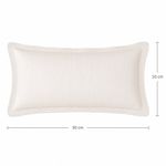 Sobrefunda de Almohada King Alicante de 50 x 90 Cm en Color Blanco