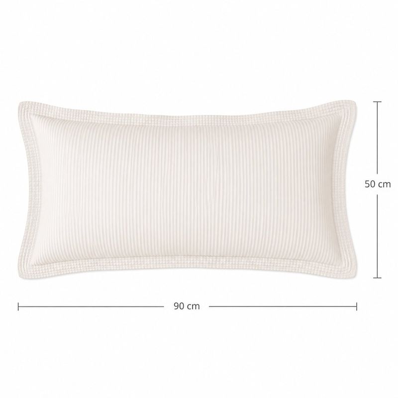 Sobrefunda de Almohada King Alicante de 50 x 90 Cm en Color Blanco