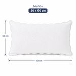 Sobrefunda de Almohada King Pauleta ce 50 x 90 Cm en Color Blanco