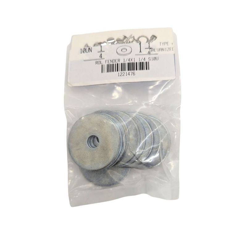 Roldana Fender Galvanizada 1/4 x 1 1/4 Plg Bolsa con 10 Piezas