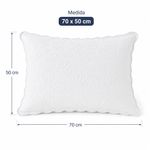 Sobrefunda de Almohada Pauleta de 50 x 70 Cm en Color Blanco