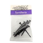 Tornillo para Tablaroca y Yeso 6 x 2 Plg Color Negro Bolsa con 10 Piezas
