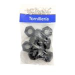 Tuerca Hexagonal de Acero Grado 5 Negro NC 7/16 Plg 14 Hilos Bolsa con 10 Piezas
