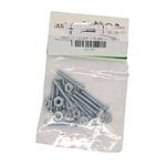 Tornillos Tipo Estufa Galvanizados 1/8 x 1 Plg con Tuerca 10 Unidades
