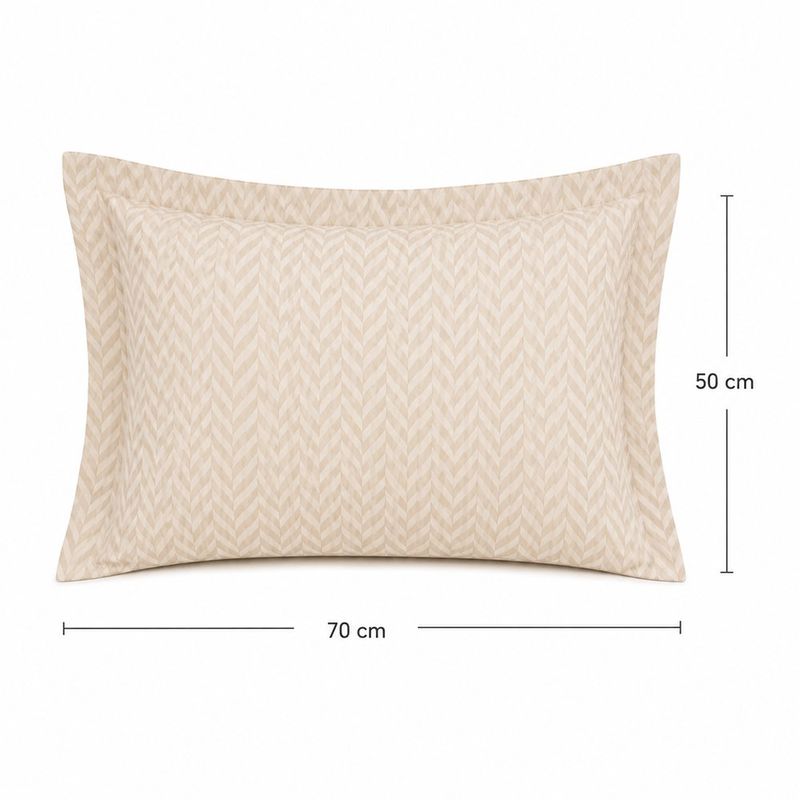 Sobrefunda de Almohada Espinha de 50 x 70 Cm en Color Beige