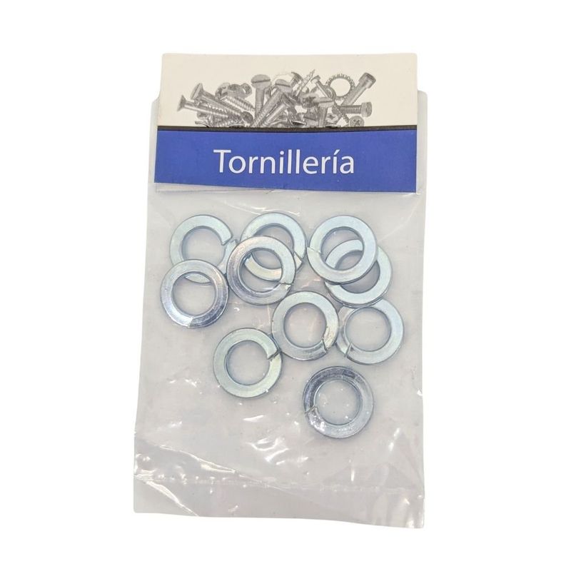 Roldana de Presión Galvanizada 3/8 Plg Bolsa con 10 Piezas