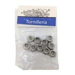 Tuerca Hexagonal de Acero Inoxidable NC 1/4 Plg 20 Hilos Bolsa con 10 Piezas