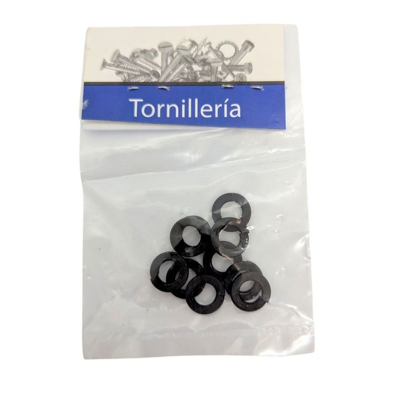 Roldana de Presión 1/4 Plg Color Negro Bolsa con 10 Piezas