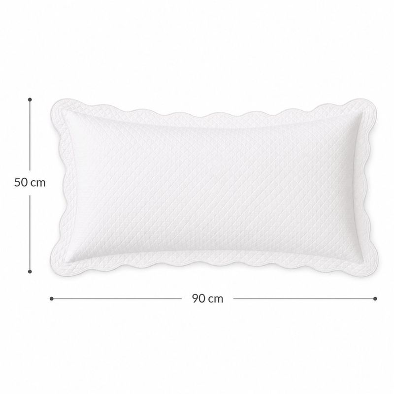 Sobrefunda de Almohada King Numa de 50 x 90 Cm en Color Blanco