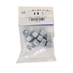 Tuerca Hexagonal de Acero Grado 2 Galvanizado NC 3/8 Plg 16 Hilos Bolsa con 10 Piezas