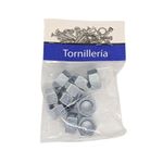 Tuerca Hexagonal de Acero Grado 2 Galvanizado NC 3/8 Plg 16 Hilos Bolsa con 10 Piezas