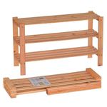 Zapatera de Madera 3 Niveles Color Natural