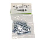 Tornillos Tipo Estufa Galvanizados 5/32 x 1 1/2 Plg con Tuerca 10 Unidades