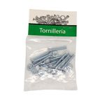Tornillos Tipo Estufa Galvanizados 5/32 x 1 1/2 Plg con Tuerca 10 Unidades