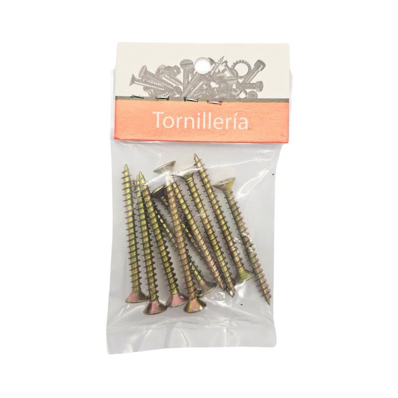 Tornillos para Madera Tipo SPAX 4.5 x 50 mm Dorados 10 Unidades
