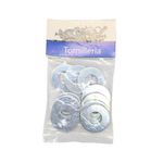 Roldana Plana Galvanizada 3/8 Plg Bolsa con 10 Piezas