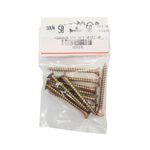Tornillos para Madera Tipo SPAX 5 x 50 mm Dorados 10 Unidades