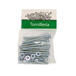 Tornillos Tipo Estufa Galvanizados 5/32 x 2 Plg con Tuerca 10 Unidades