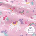 Set de Sábanas Unicornio y Mariposas 4 Piezas - Matrimonial