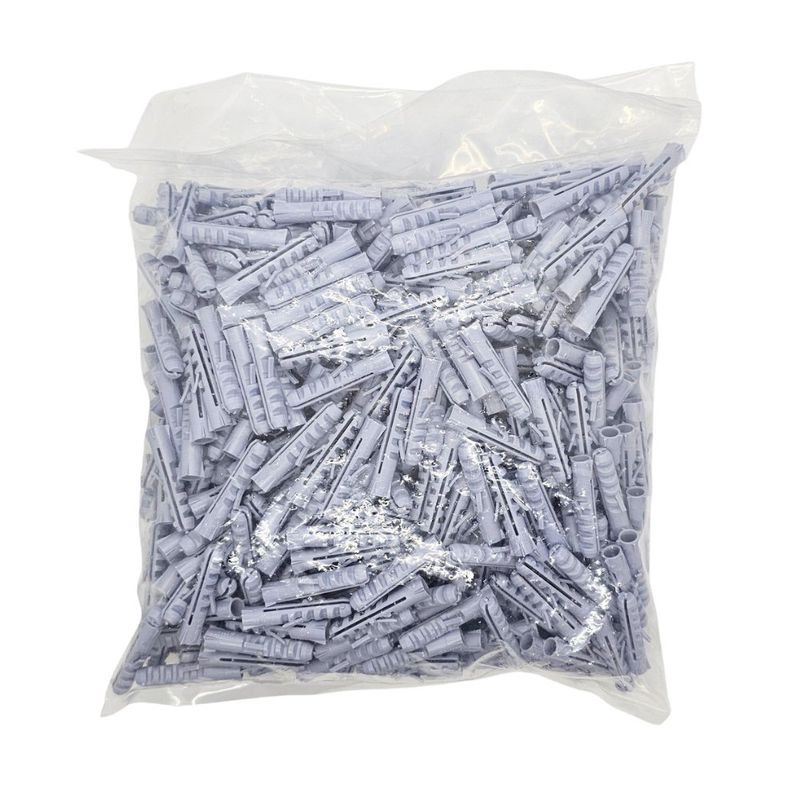 Tarugos Plásticos Tipo Fisher L-8 8 x 40 mm Grises 500 Unidades