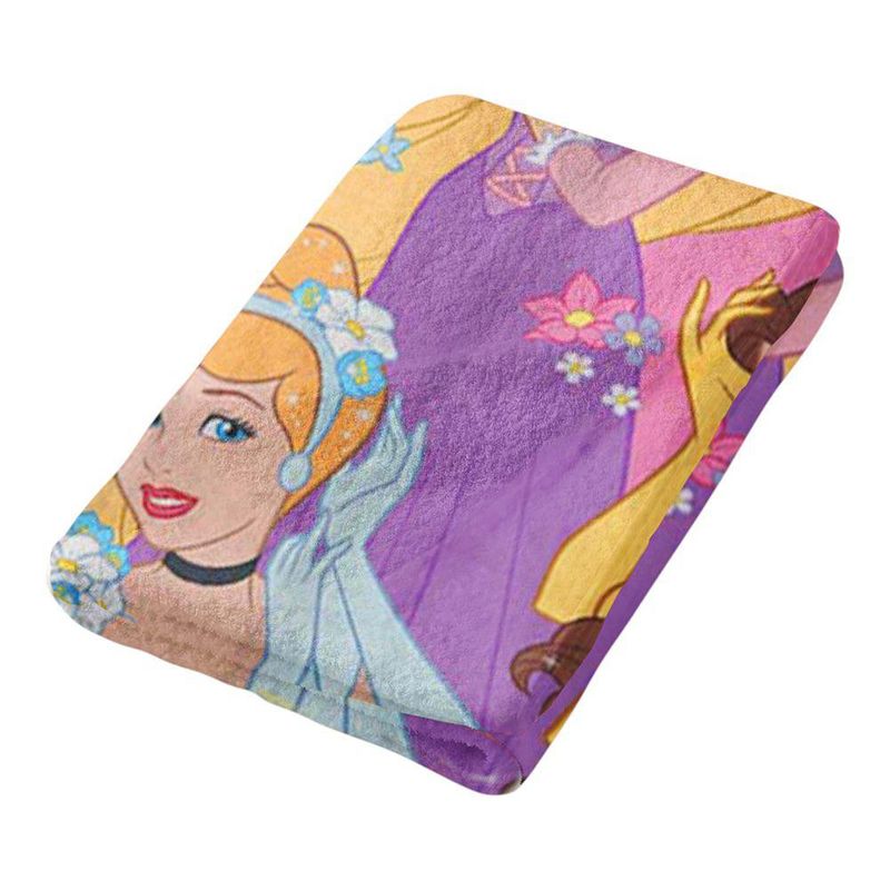 Toalla Infantil de Playa Princesas Disney Flowers 71 x 147 cm