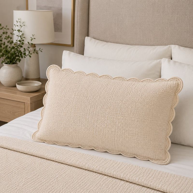 Sobrefunda de Almohada King Granite de 50 x 90 Cm en Color Beige
