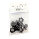 Tuerca Hexagonal Métrica de Acero Negro M10 x 1.50 Bolsa con 10 Piezas
