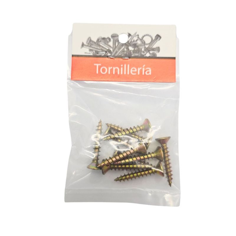 Tornillos para Madera Tipo SPAX 5 x 30 mm Dorados 10 Unidades