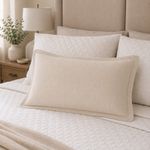 Sobrefunda de Almohada King Alicante de 50 x 90 Cm en Color Beige