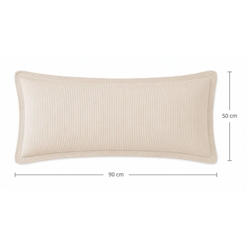 Sobrefunda de Almohada King Alicante de 50 x 90 Cm en Color Beige